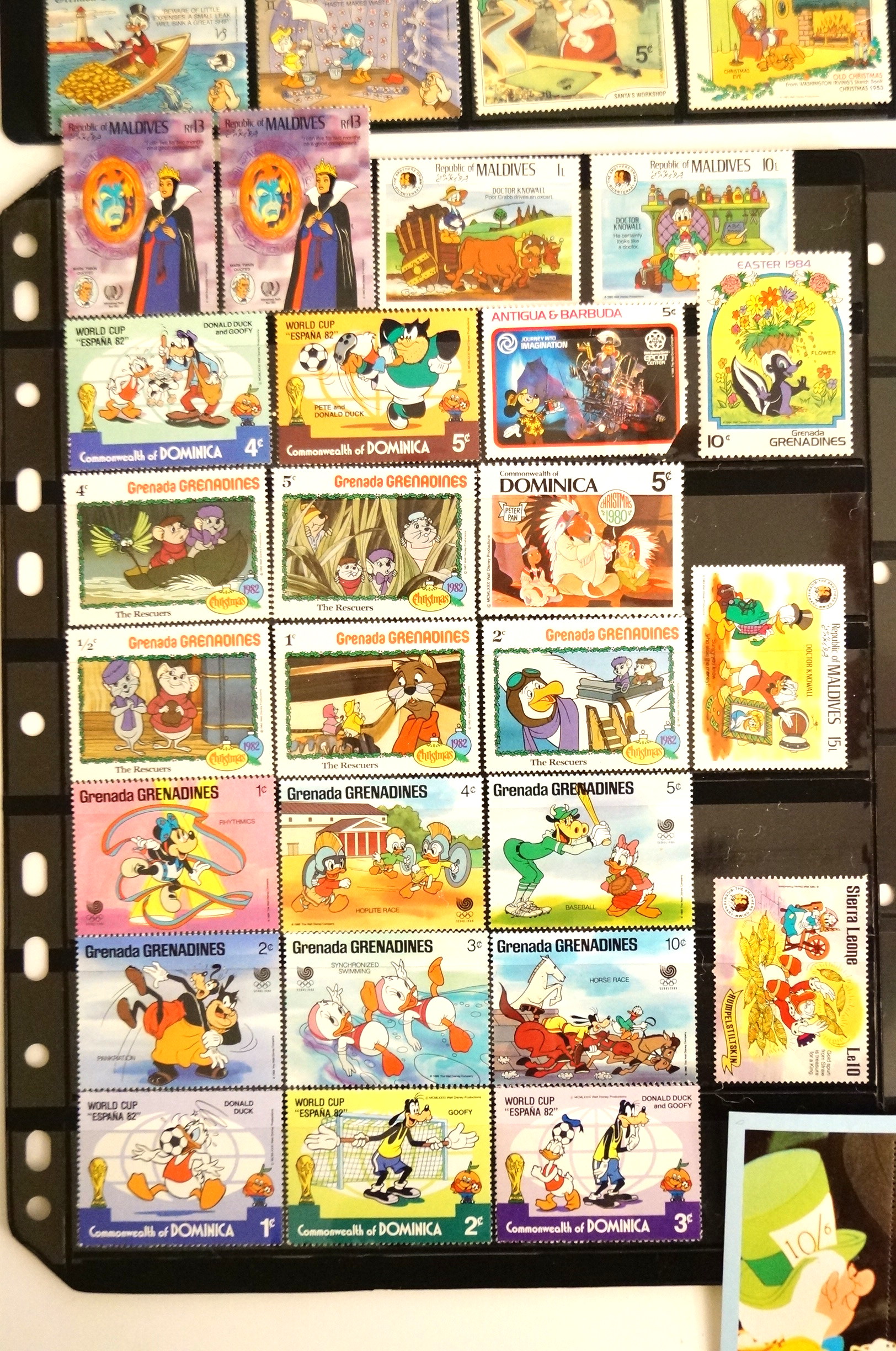 Collection of Vintage Disney Stamps from Foreign Countries