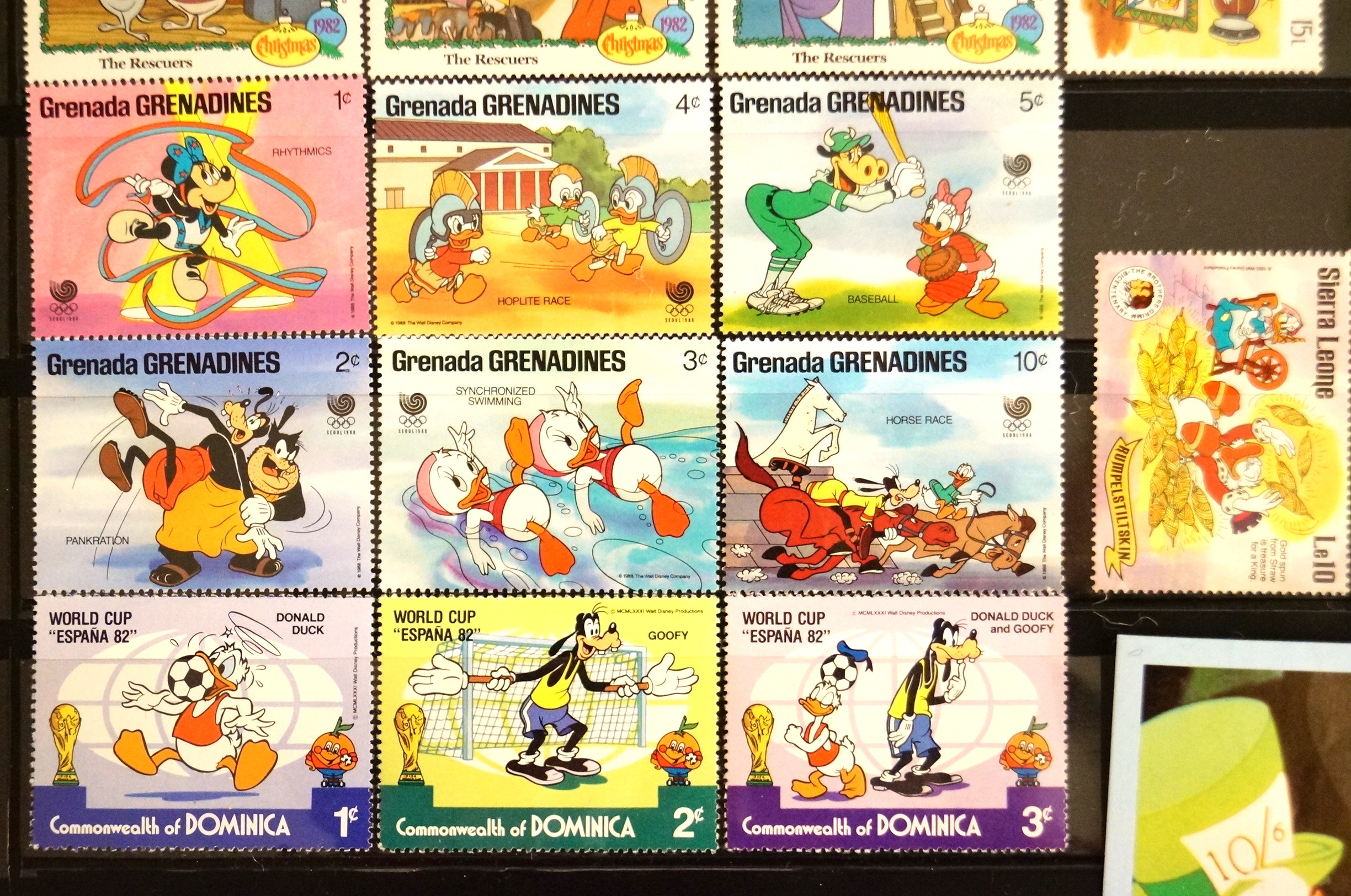 Collection of Vintage Disney Stamps from Foreign Countries