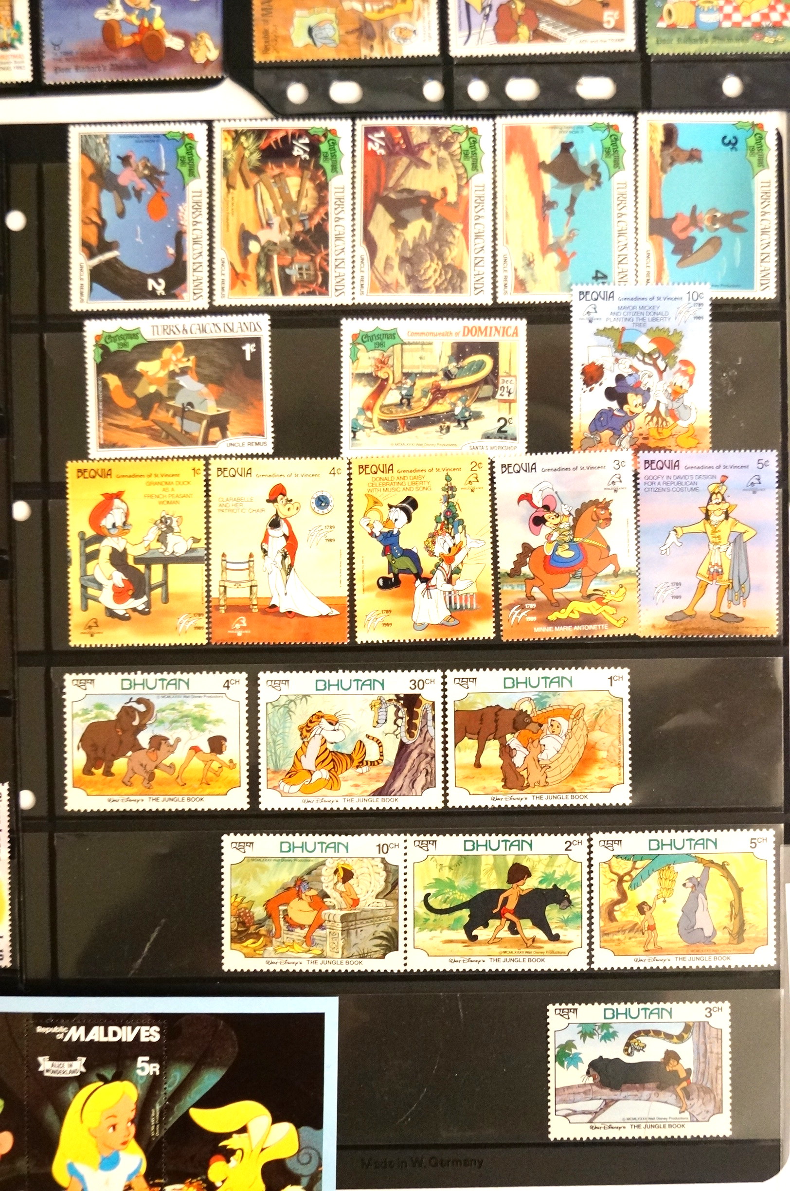 Collection of Vintage Disney Stamps from Foreign Countries