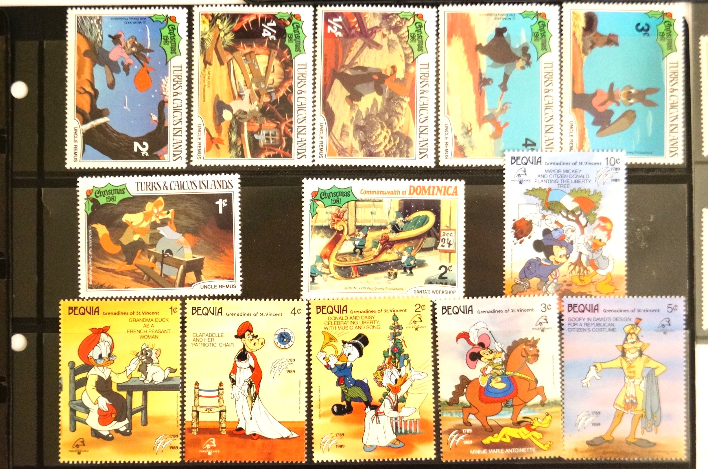 Collection of Vintage Disney Stamps from Foreign Countries