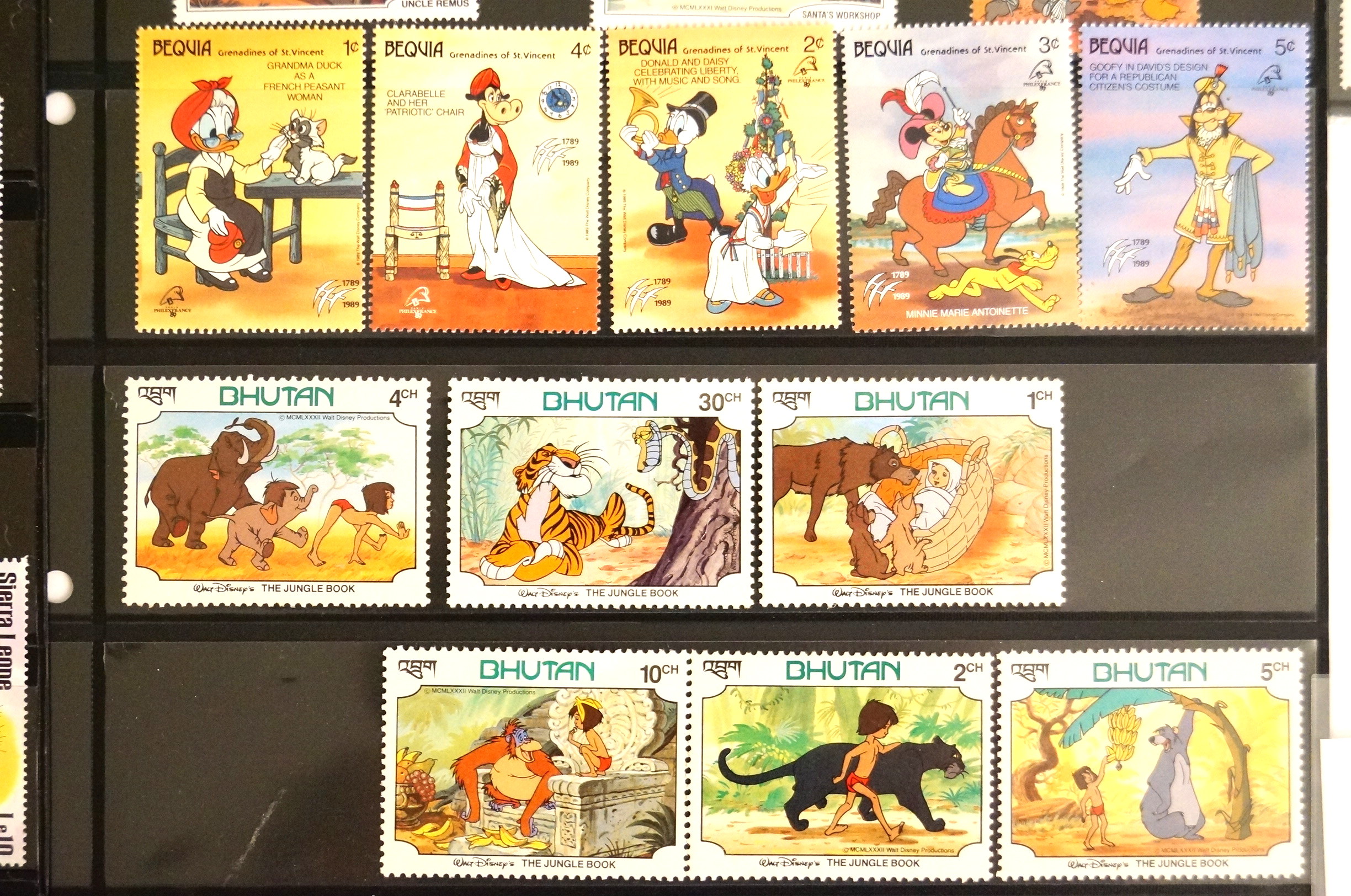Collection of Vintage Disney Stamps from Foreign Countries