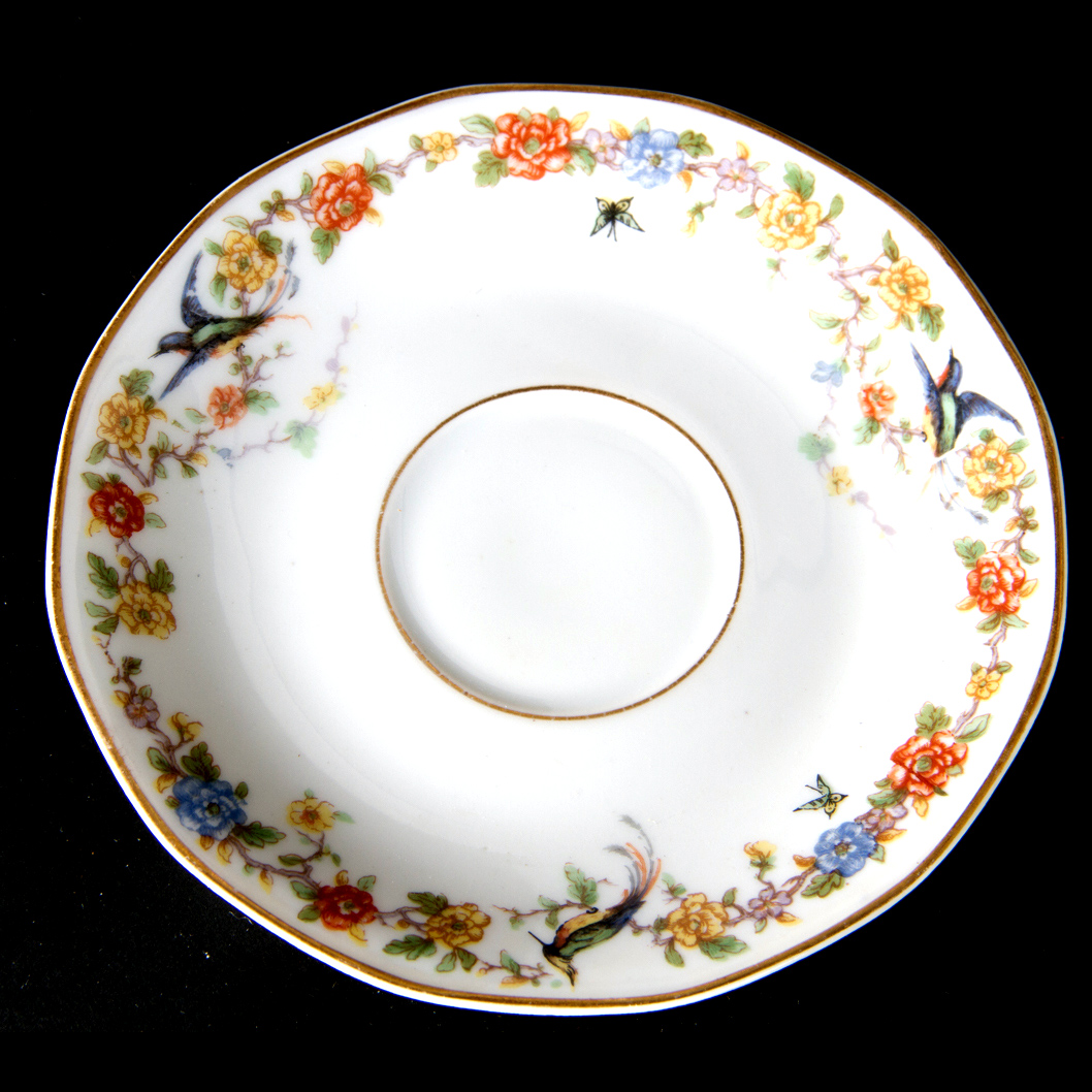 1920s Theodore Haviland Arcadia Tropical Bird Dinnerware Set