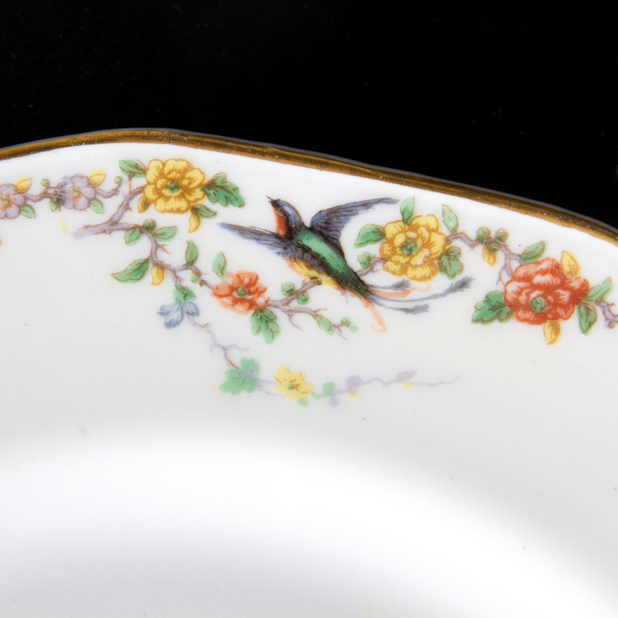 1920s Theodore Haviland Arcadia Tropical Bird Dinnerware Set