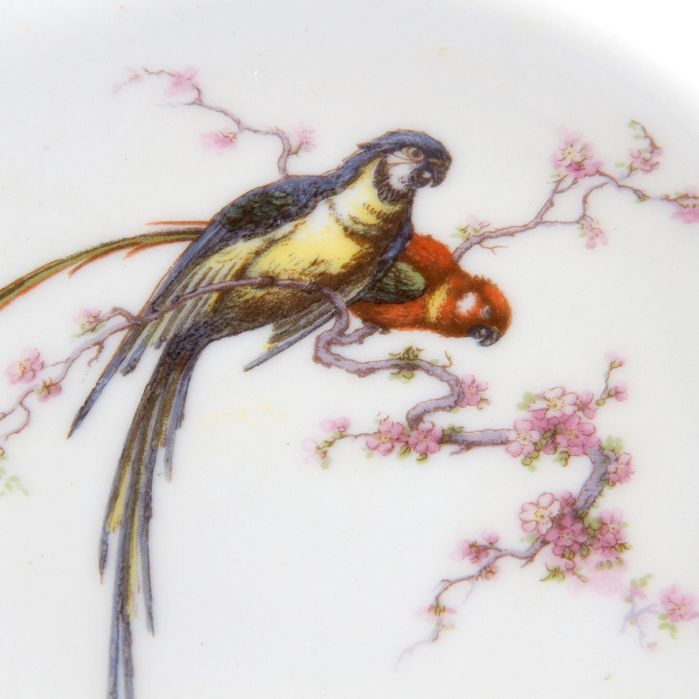 1920s Theodore Haviland Arcadia Tropical Bird Dinnerware Set