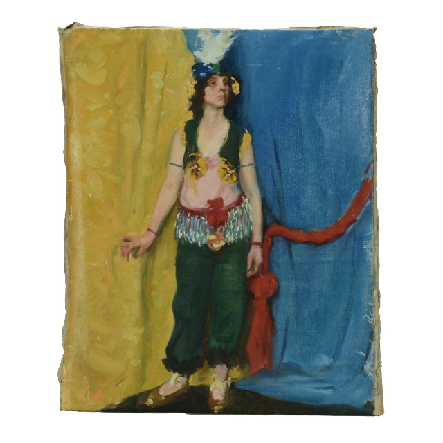 Wilbur G. Adam Original Oil on Canvas of Belly Dancer