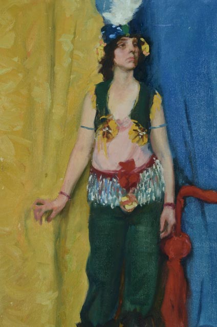 Wilbur G. Adam Original Oil on Canvas of Belly Dancer