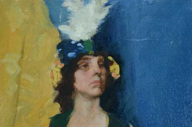 Wilbur G. Adam Original Oil on Canvas of Belly Dancer