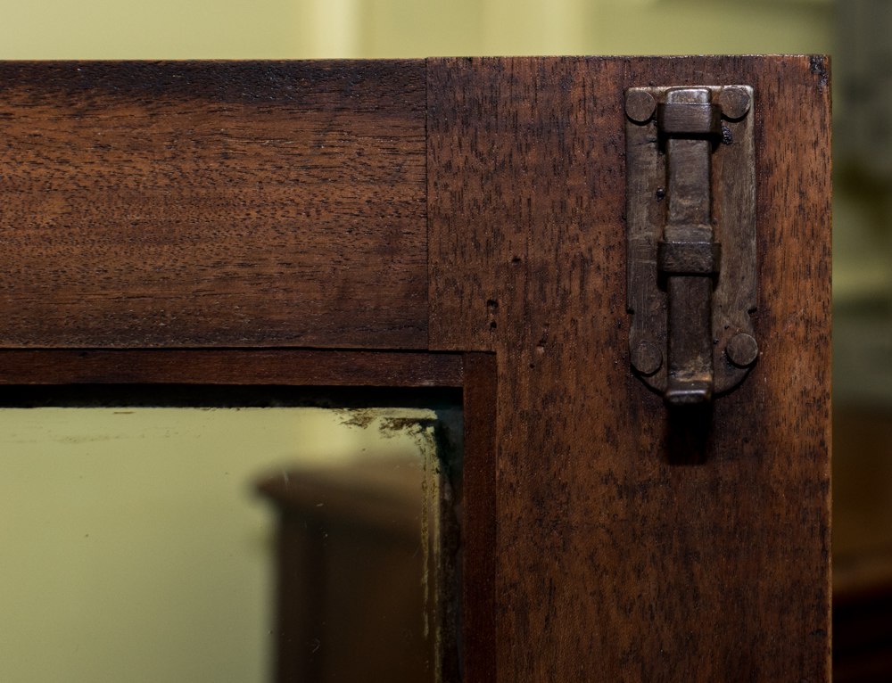 Antique Marble Topped Glass Fronted Bookcase