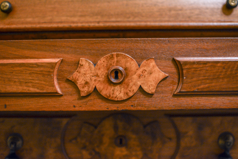Victorian Eastlake Style Walnut Secretary