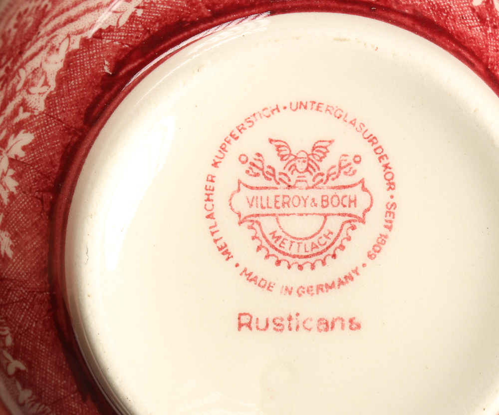 Large Set of Pink Transferware