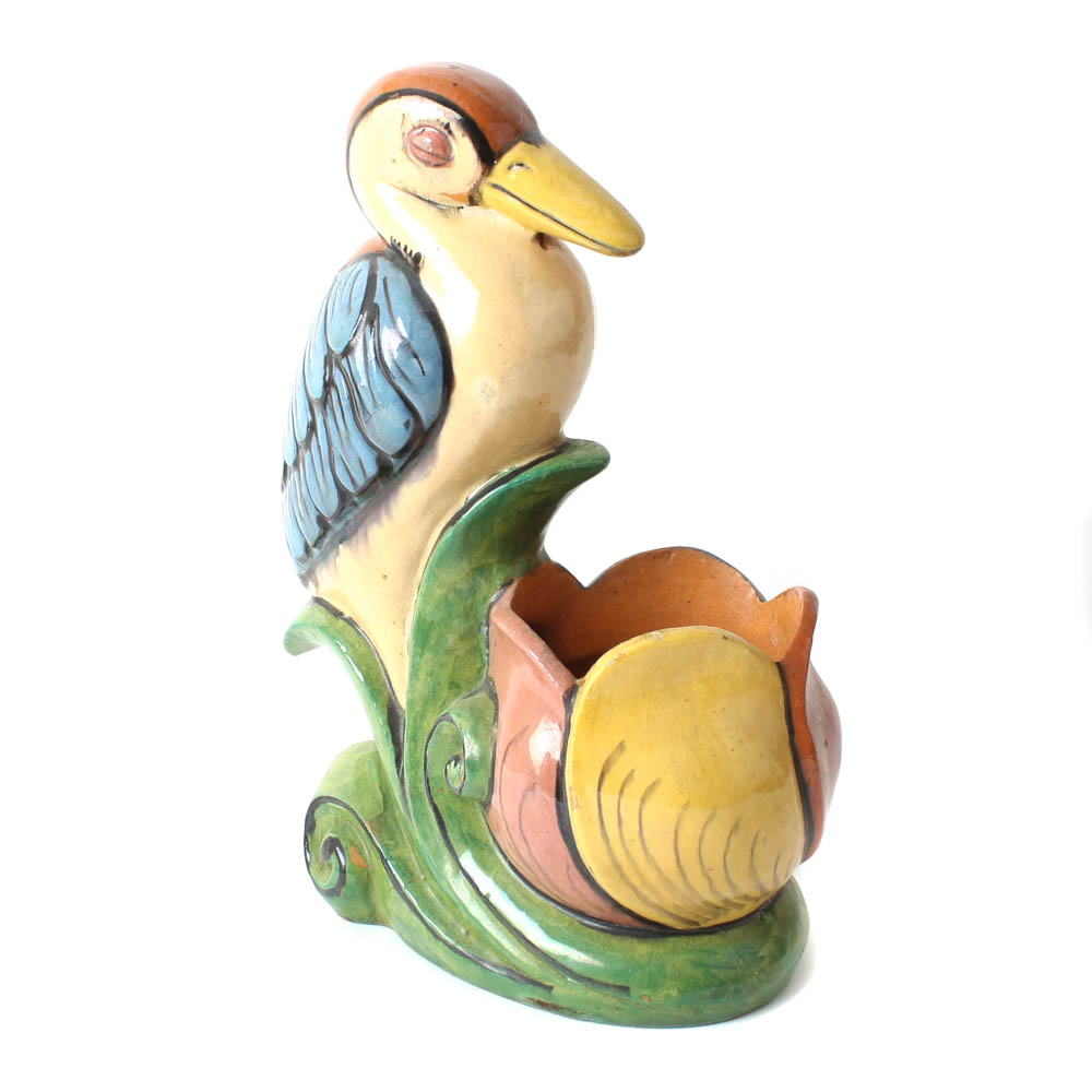 Tlaquepaque Hand Painted Mexican Terra Cotta Figural Sculpture