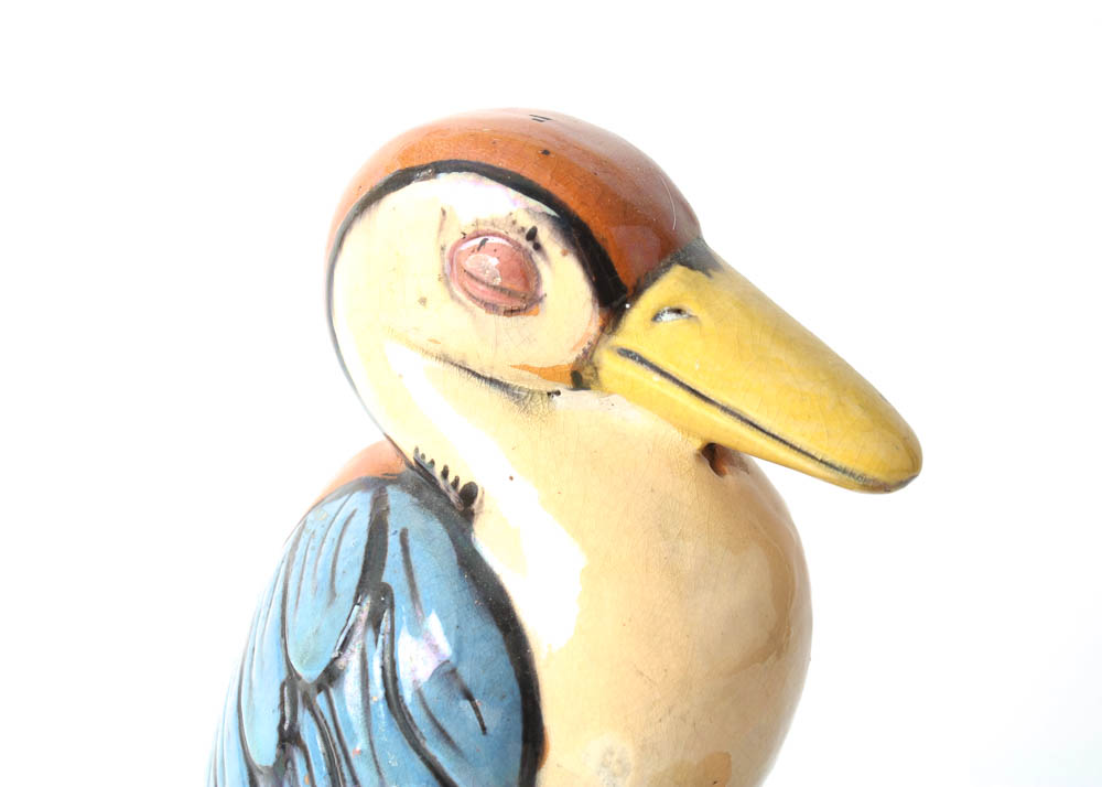 Tlaquepaque Hand Painted Mexican Terra Cotta Figural Sculpture