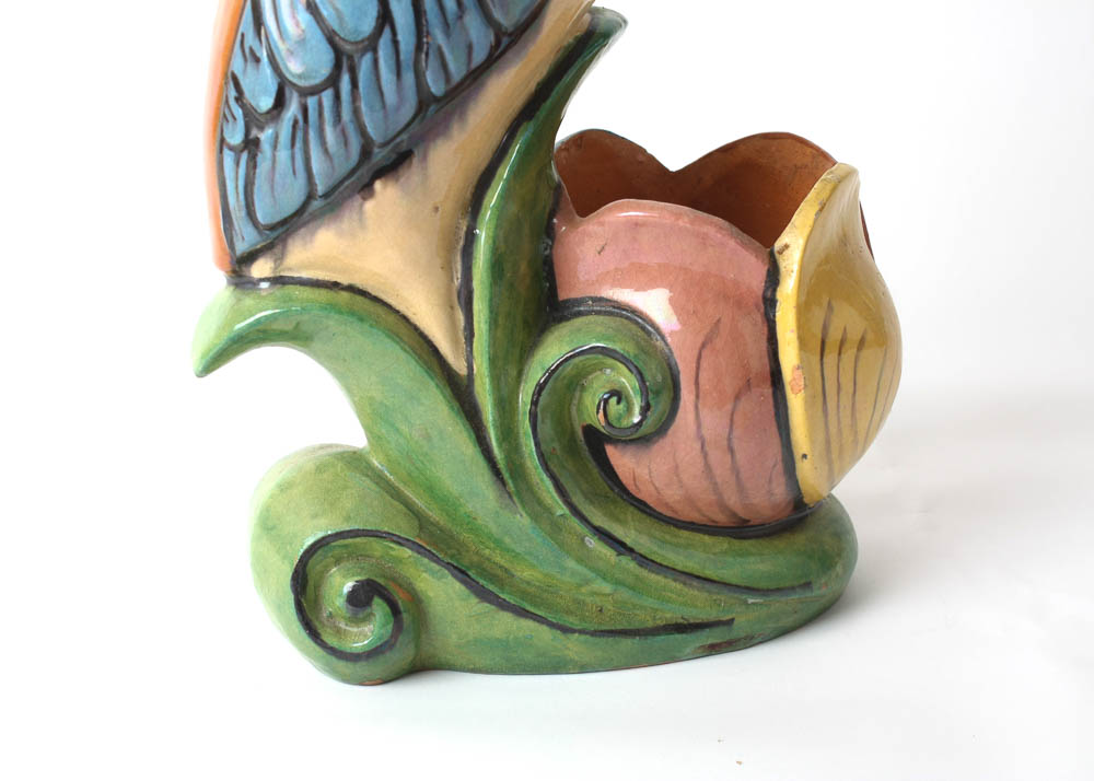 Tlaquepaque Hand Painted Mexican Terra Cotta Figural Sculpture