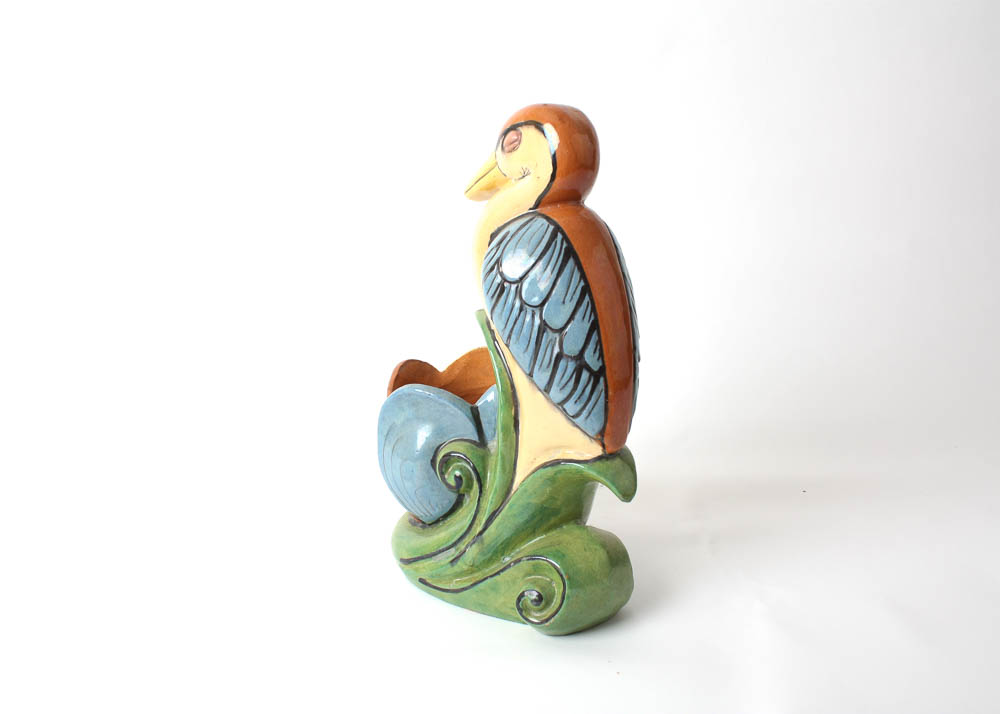 Tlaquepaque Hand Painted Mexican Terra Cotta Figural Sculpture