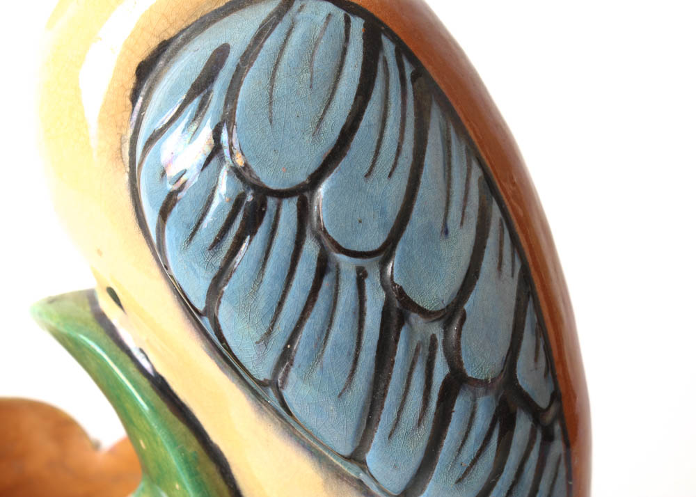 Tlaquepaque Hand Painted Mexican Terra Cotta Figural Sculpture