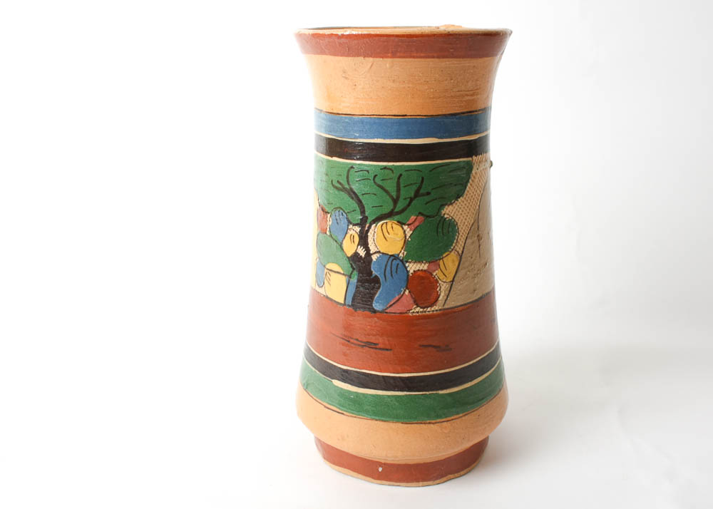 Petatillo Hand Painted Mexican Pottery Vase