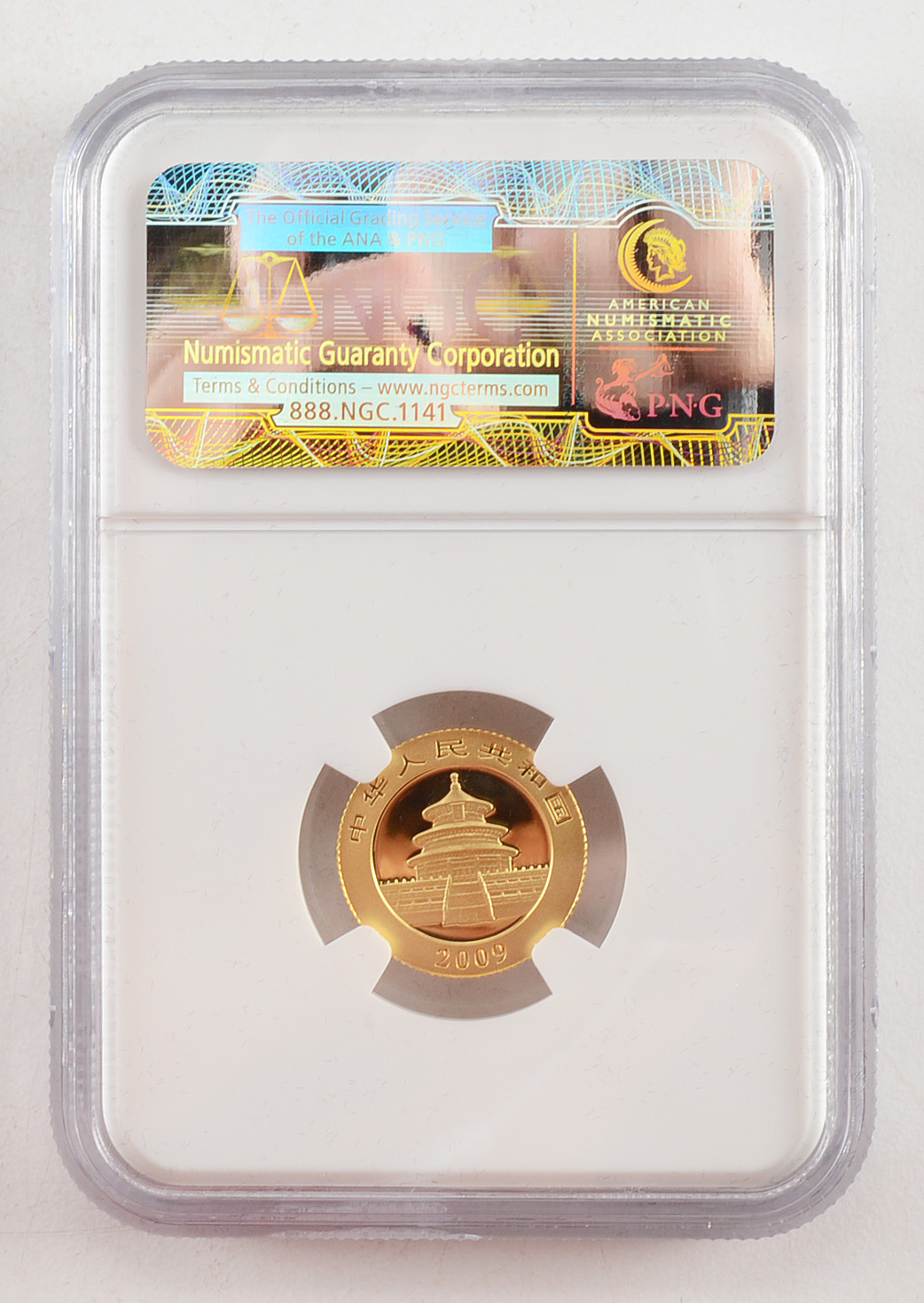 Graded MS70 (By NGC) 2009 China 50 Yuan Panda Gold Bullion Coin