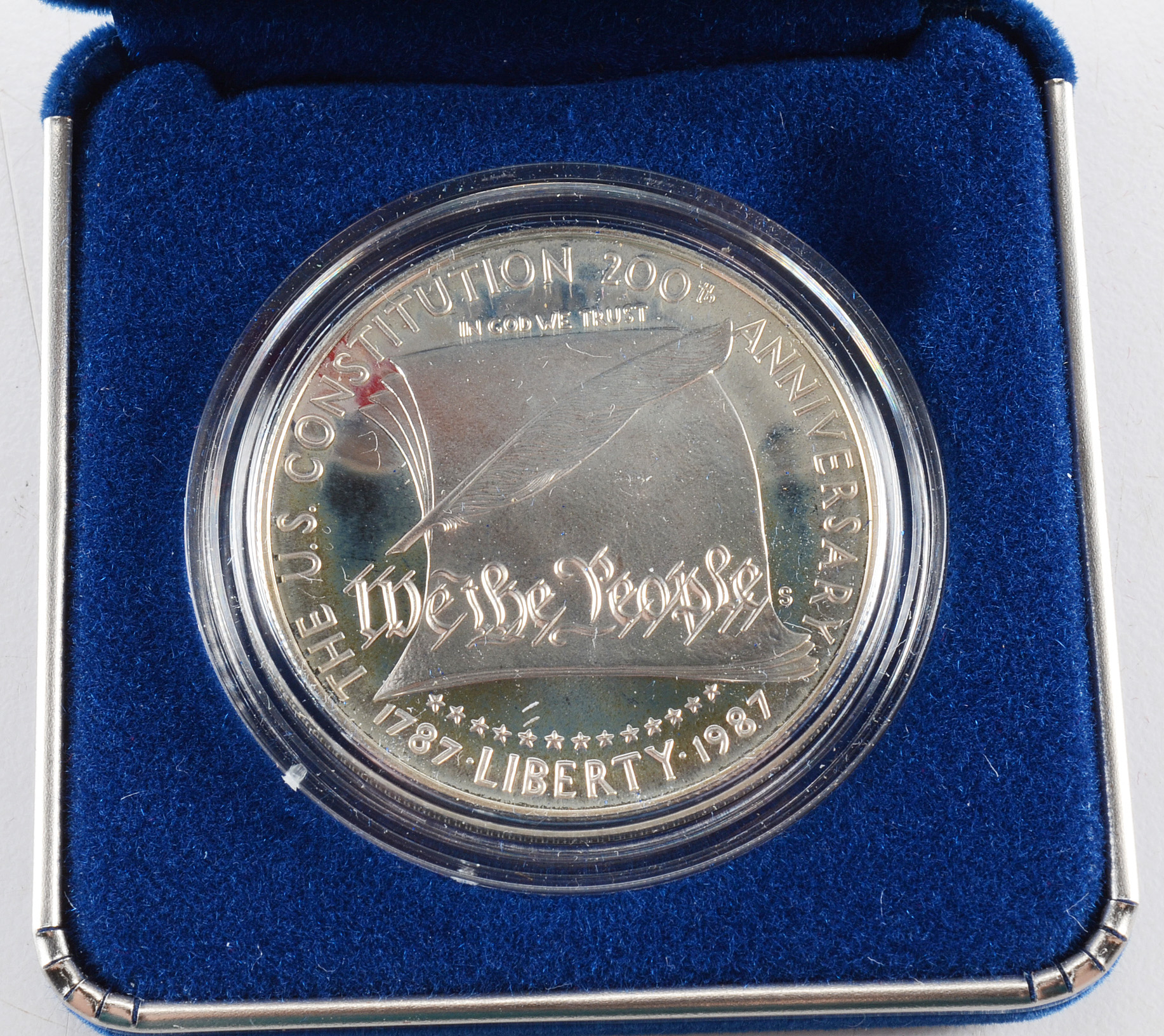 1987 S US Constitution Silver One Dollar Commemorative Coin