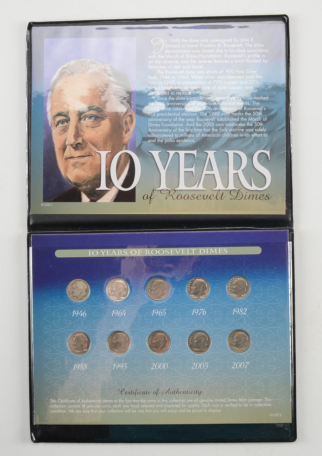 Group of Seven Silver American Dimes