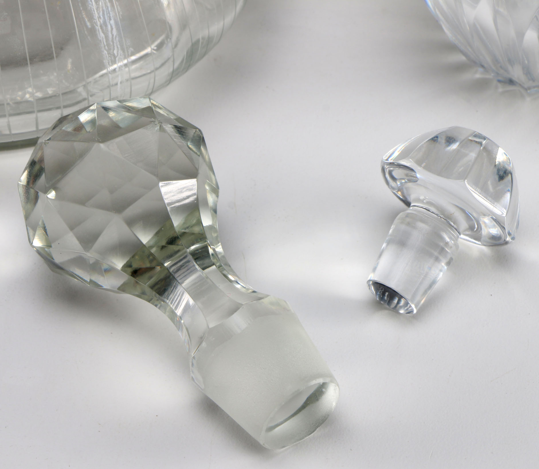 Baccarat Crystal Decanter and Large Glass Decanter