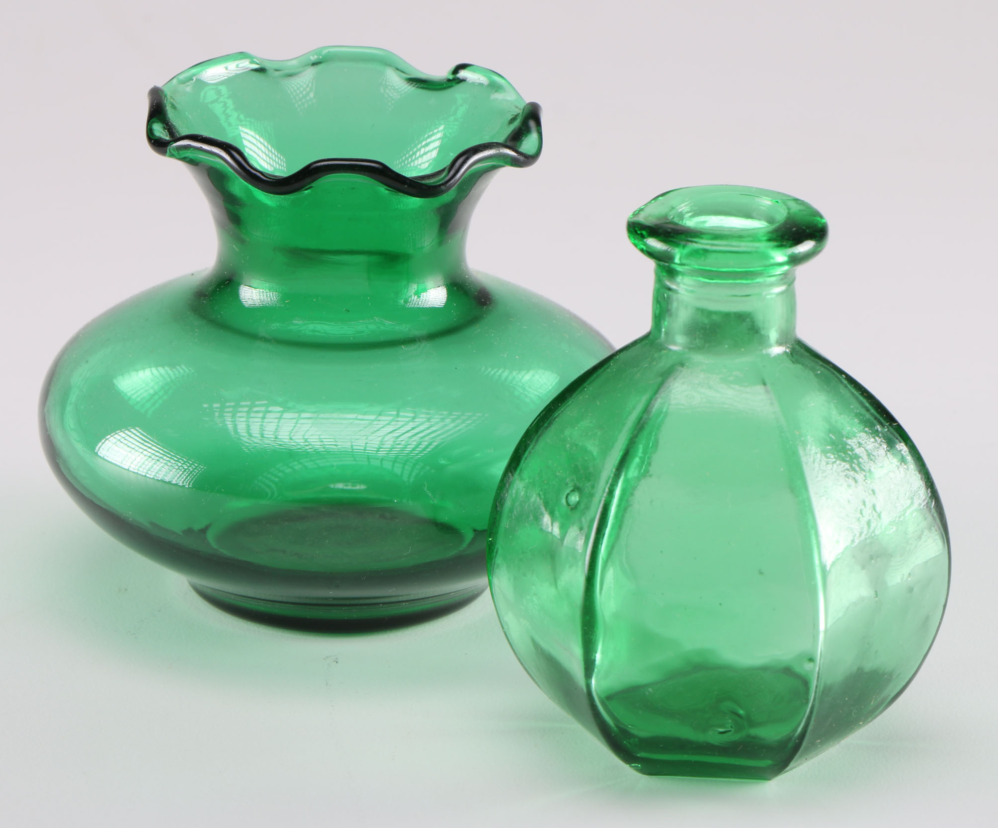 Collection of Small Green Bottles