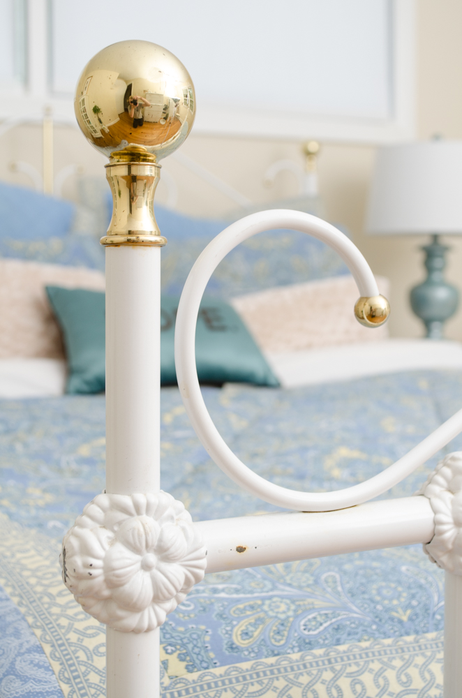 White Metal Bed