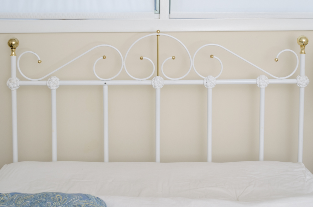 White Metal Bed