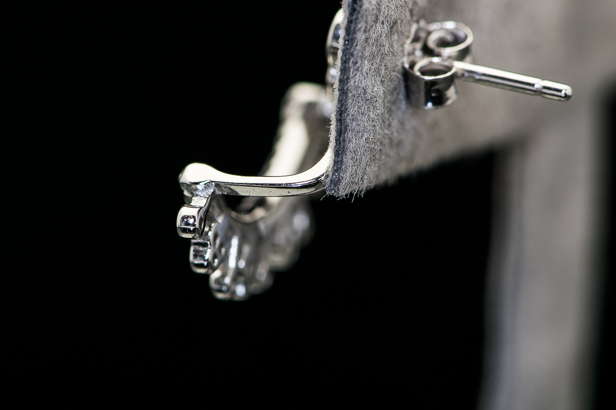 Sterling Silver and Cubic Zirconia Ear Jacket Earrings