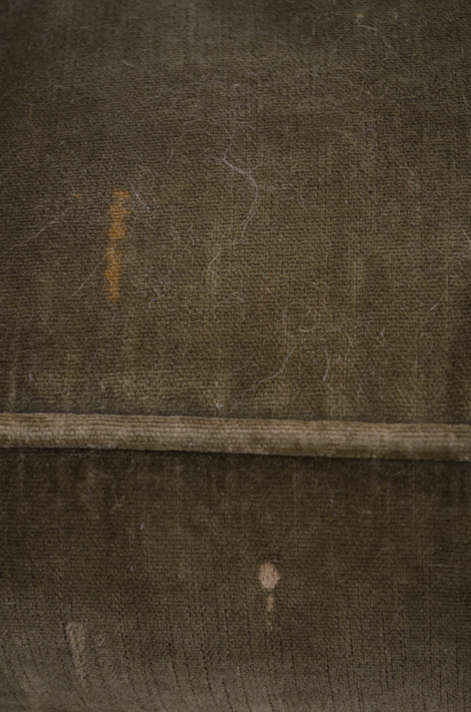 Room & Board Green Chair and Ottoman