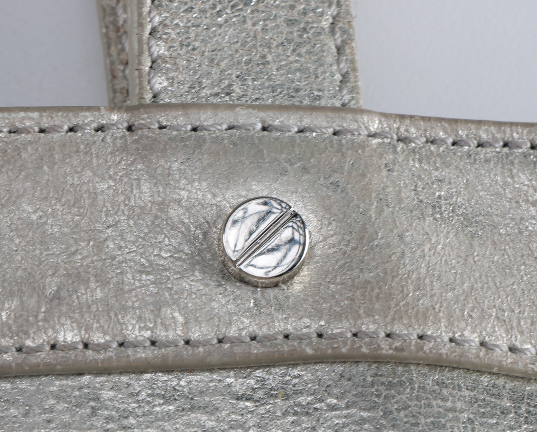 Tory Burch Silver Leather Tote Bag