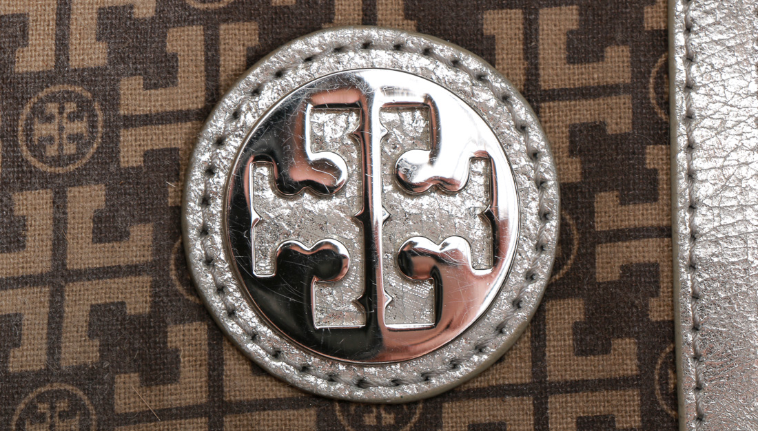 Tory Burch Silver Leather Tote Bag