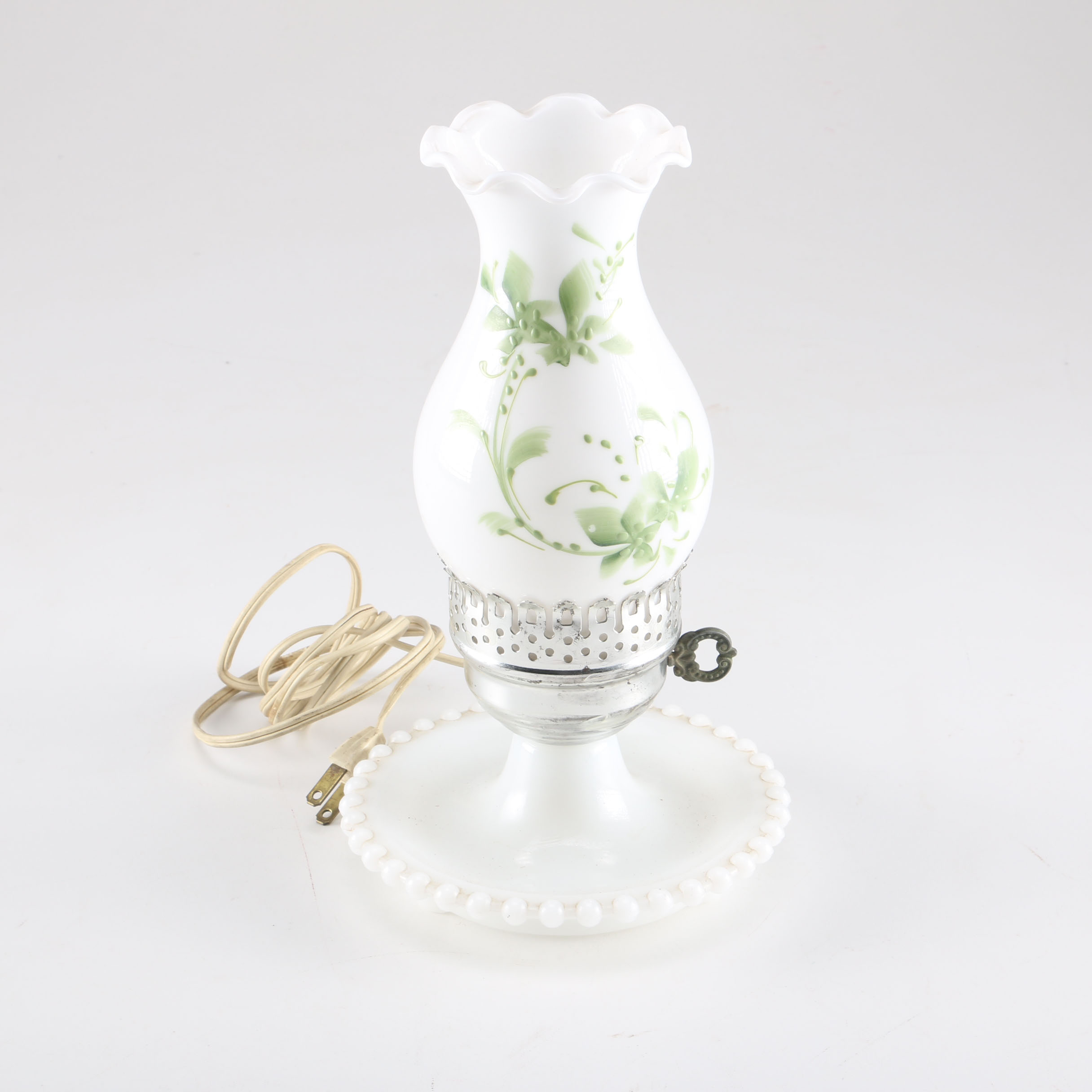 Small Hand Painted Porcelain Lamp