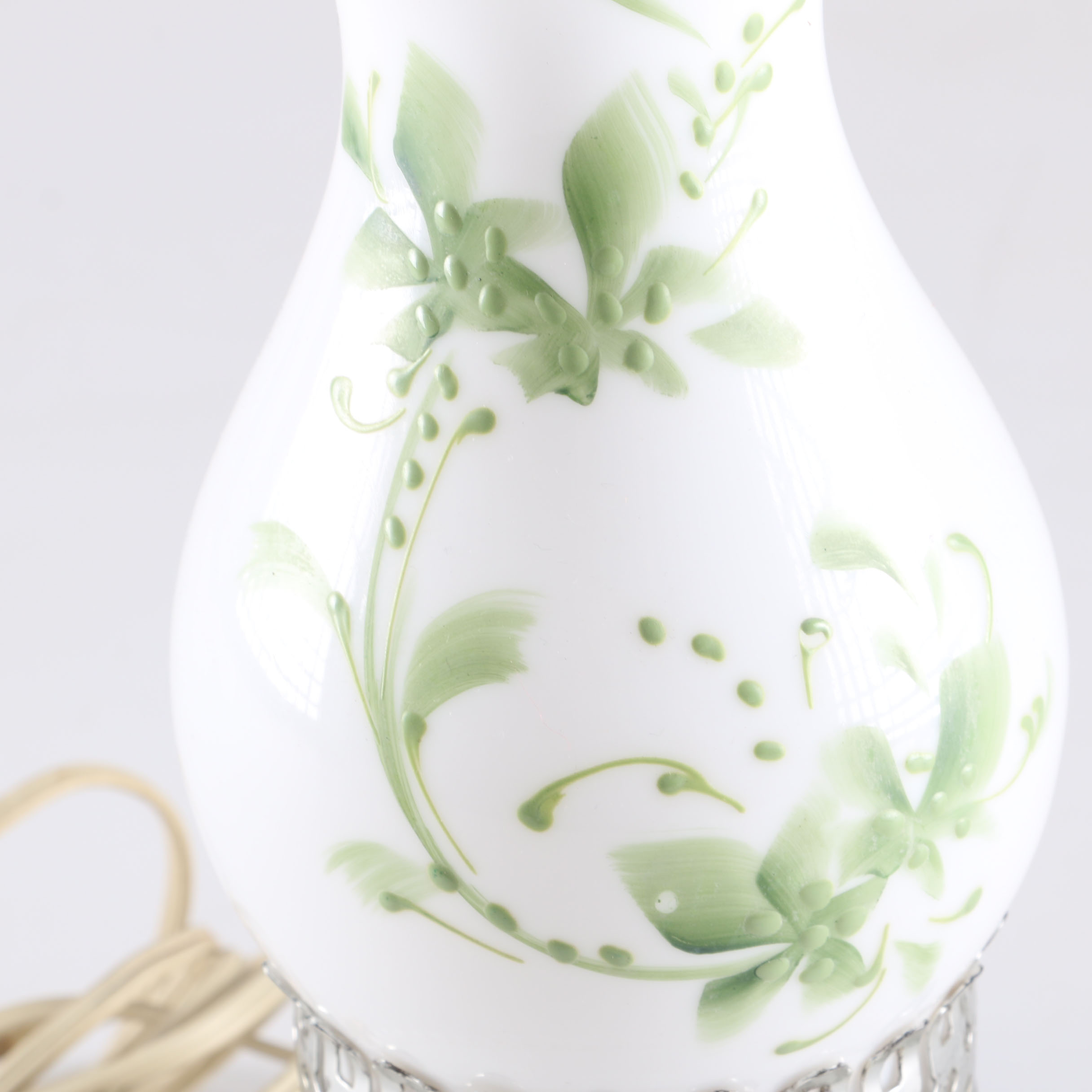 Small Hand Painted Porcelain Lamp