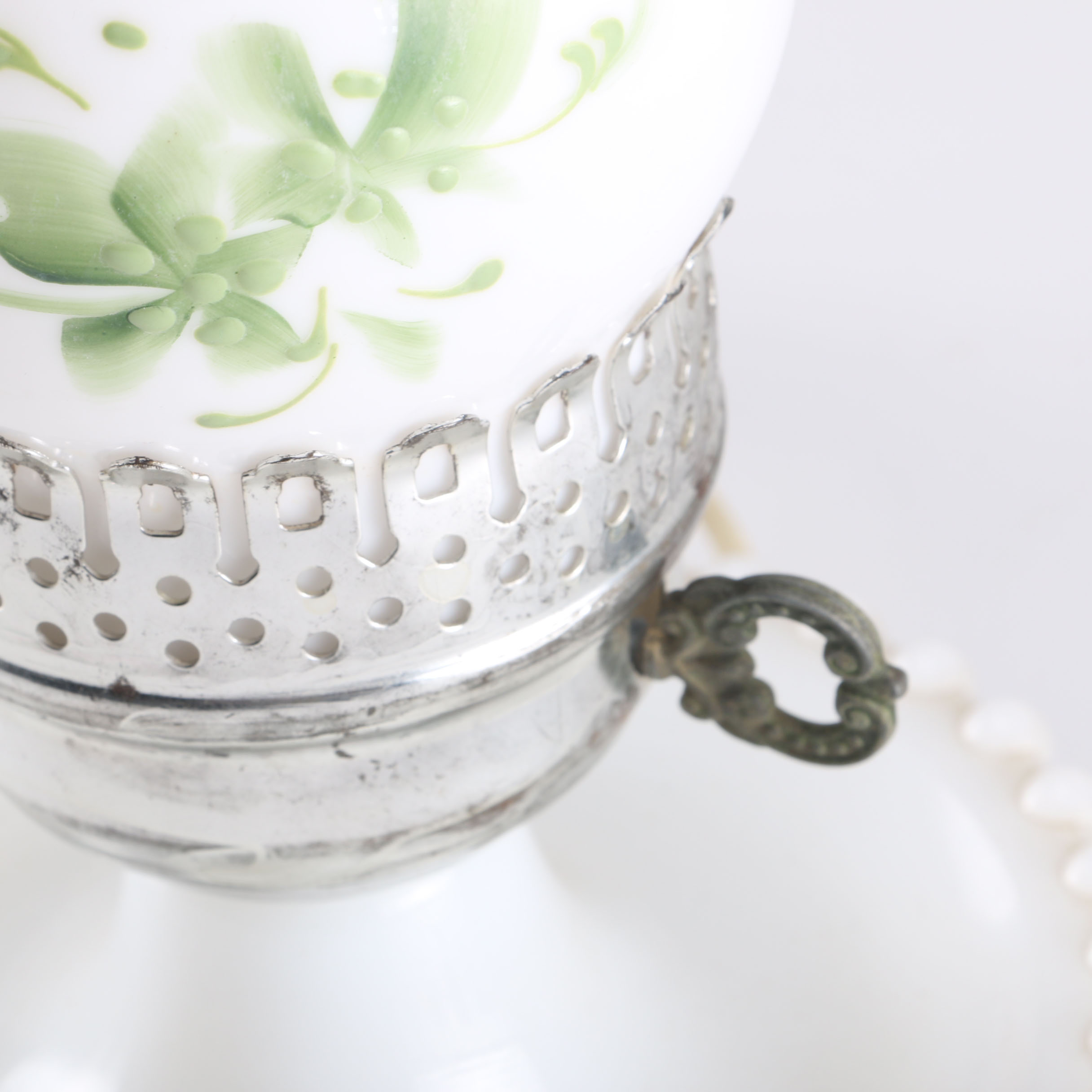 Small Hand Painted Porcelain Lamp