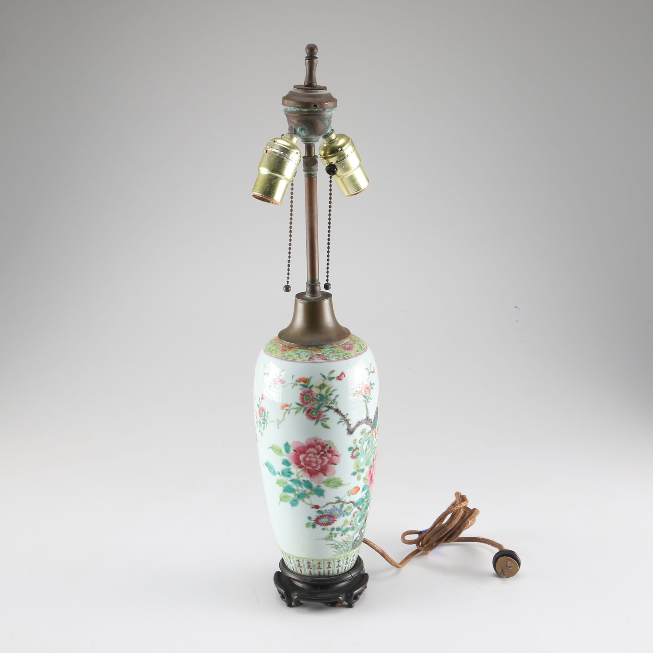 Asian Inspired Floral Lamp