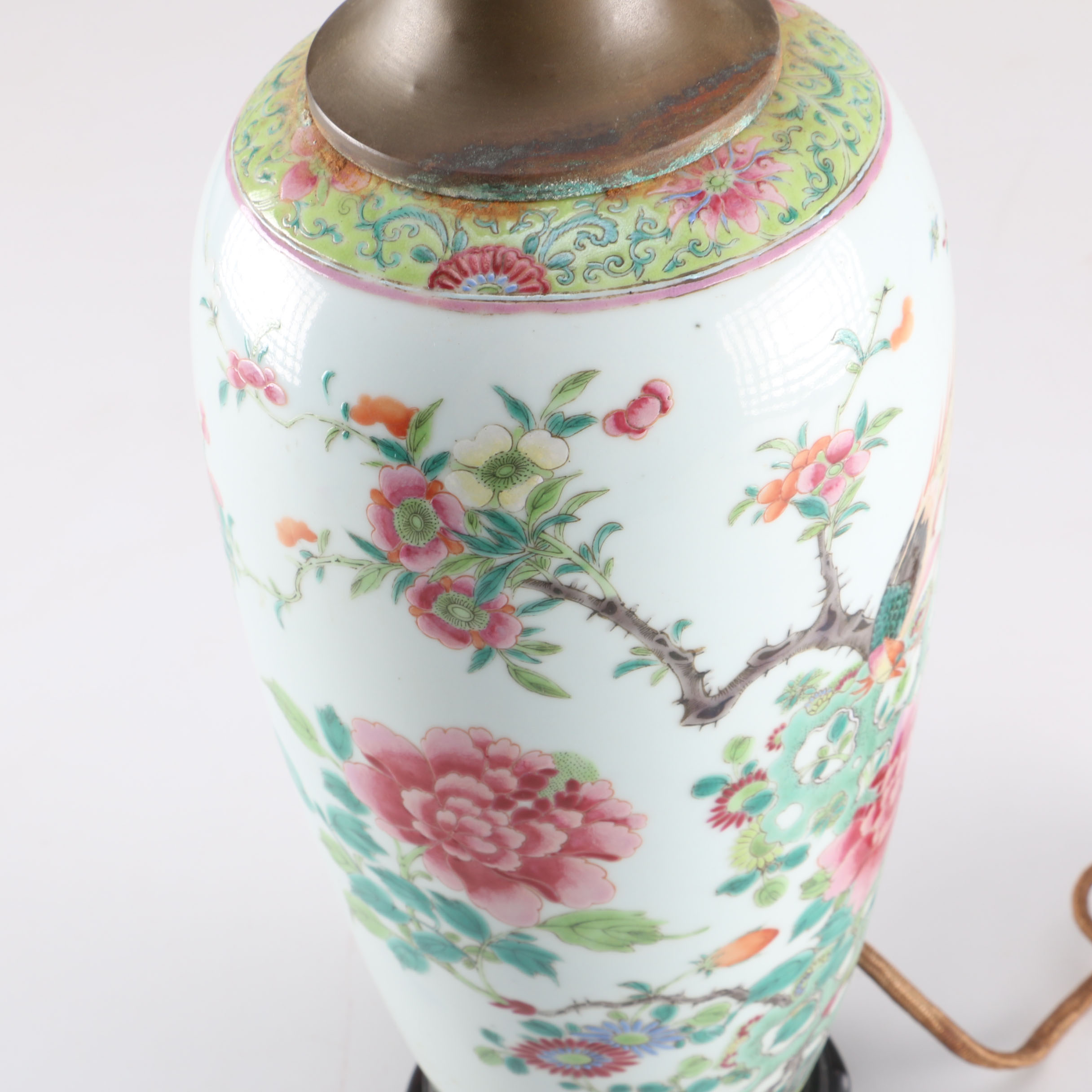 Asian Inspired Floral Lamp