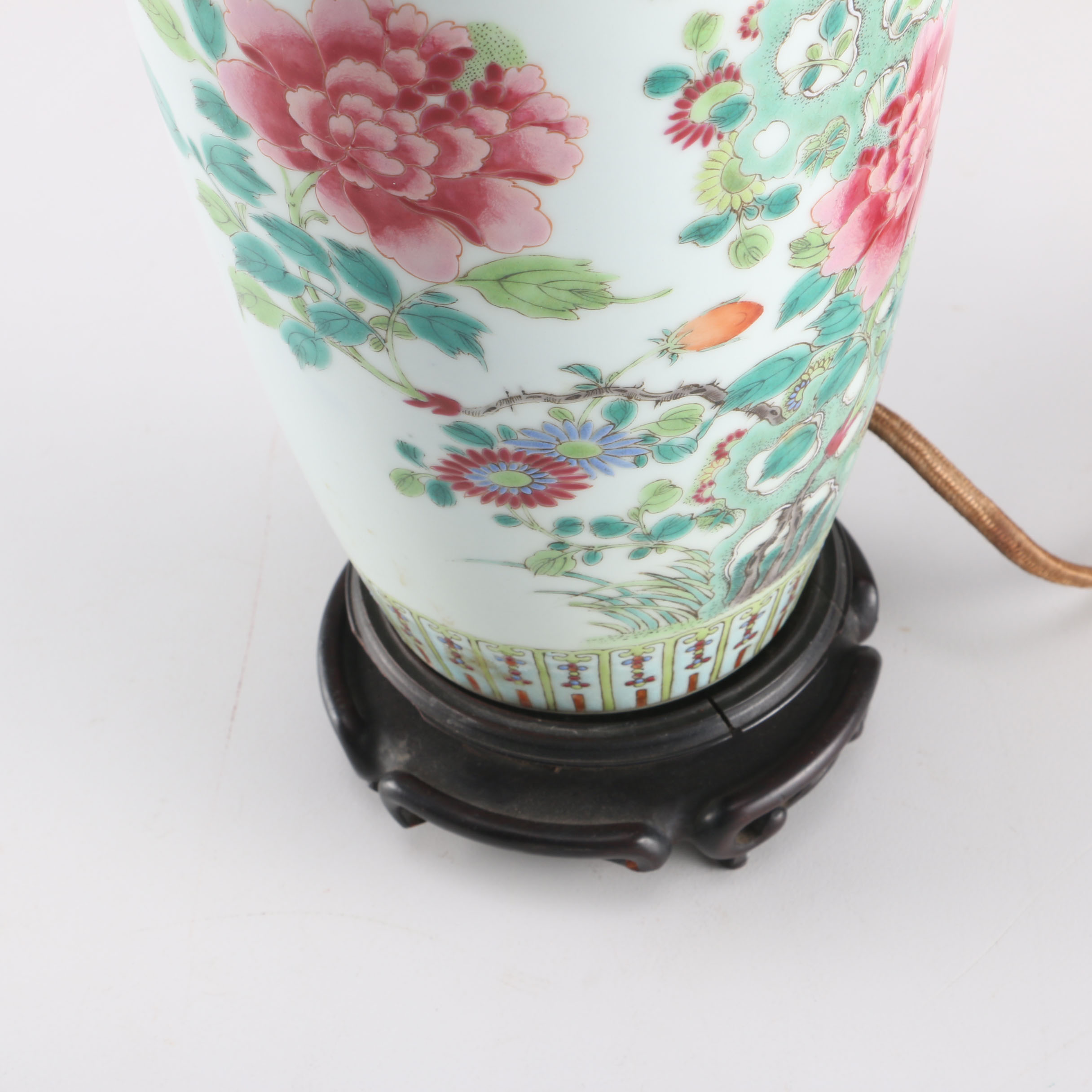 Asian Inspired Floral Lamp