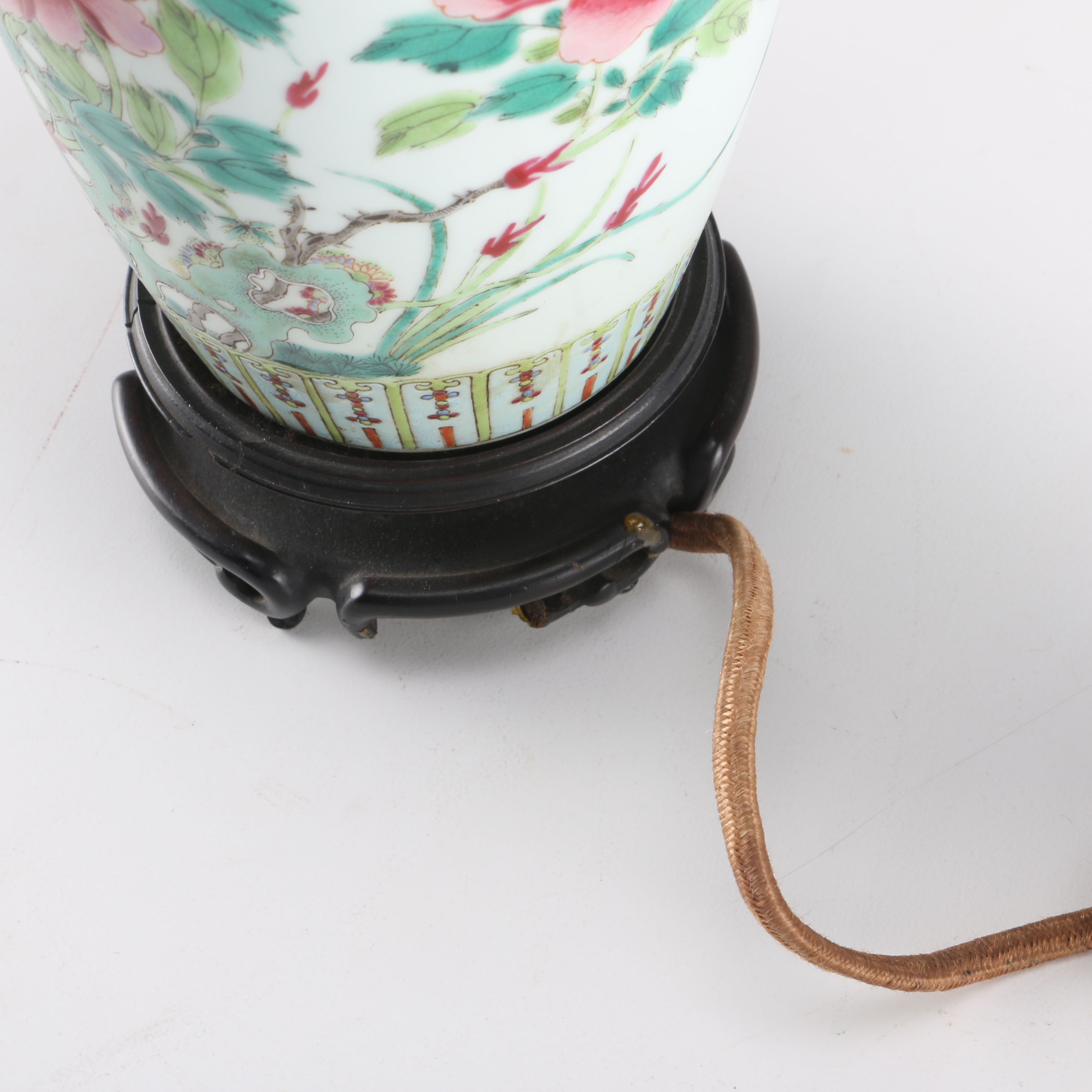 Asian Inspired Floral Lamp