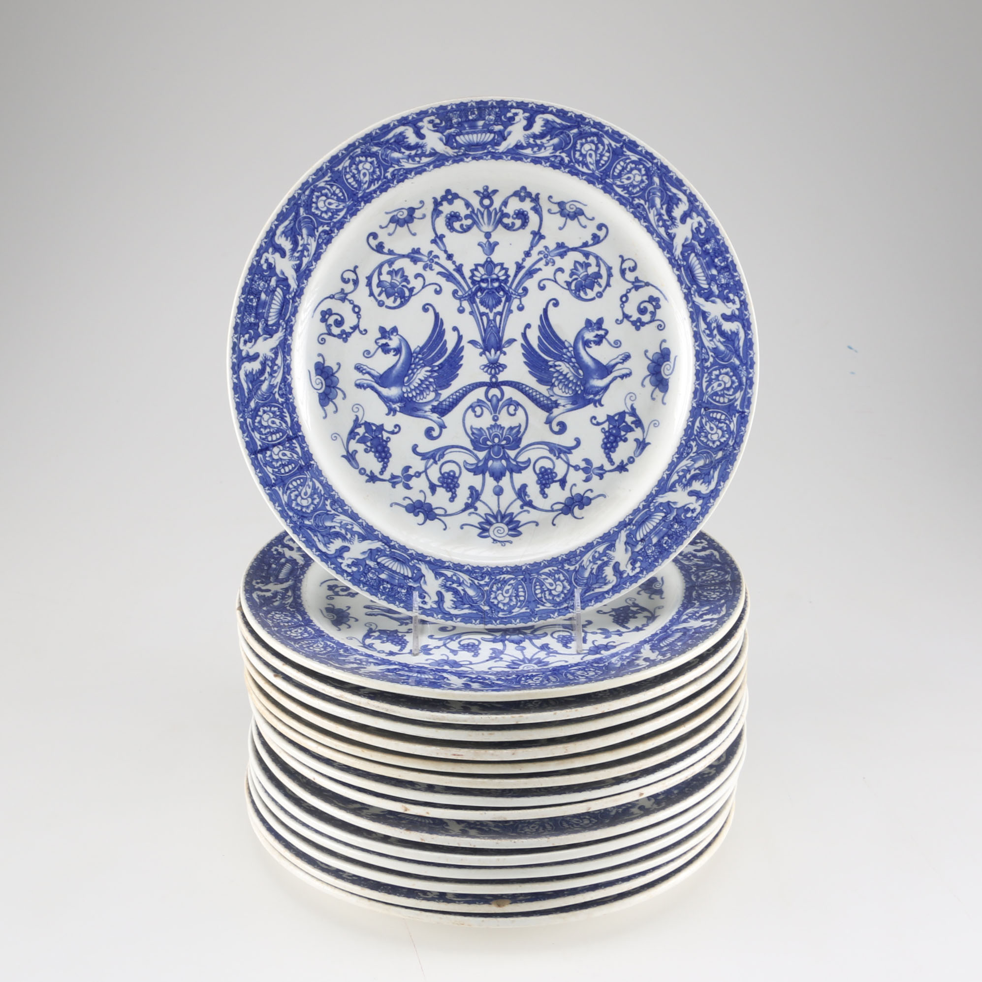 Collection of Asian Inspired Blue and White Plates