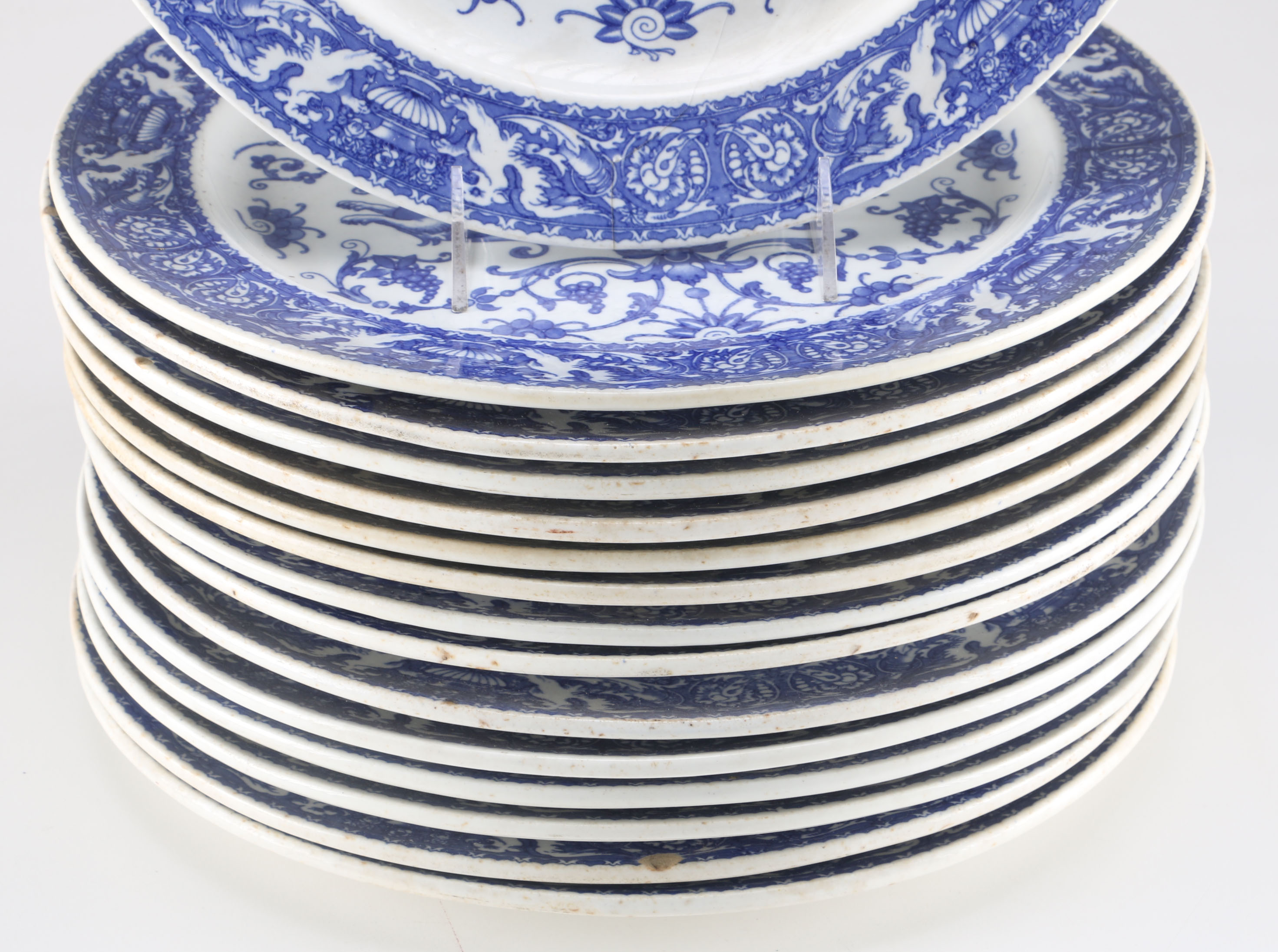 Collection of Asian Inspired Blue and White Plates
