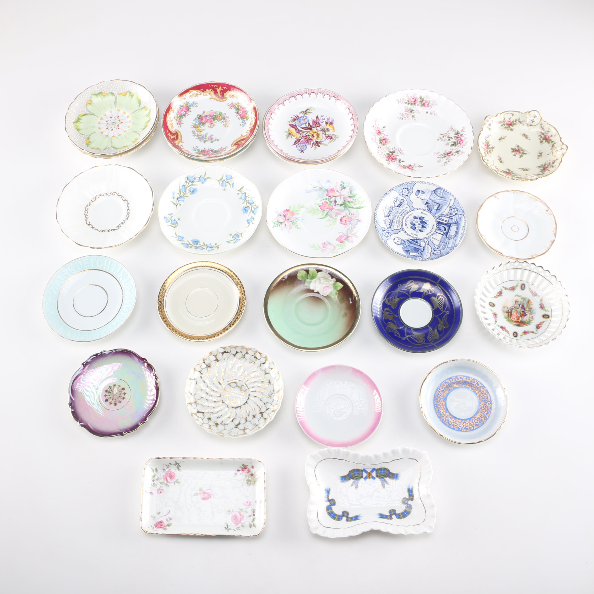 Collection of China Saucers and Trays
