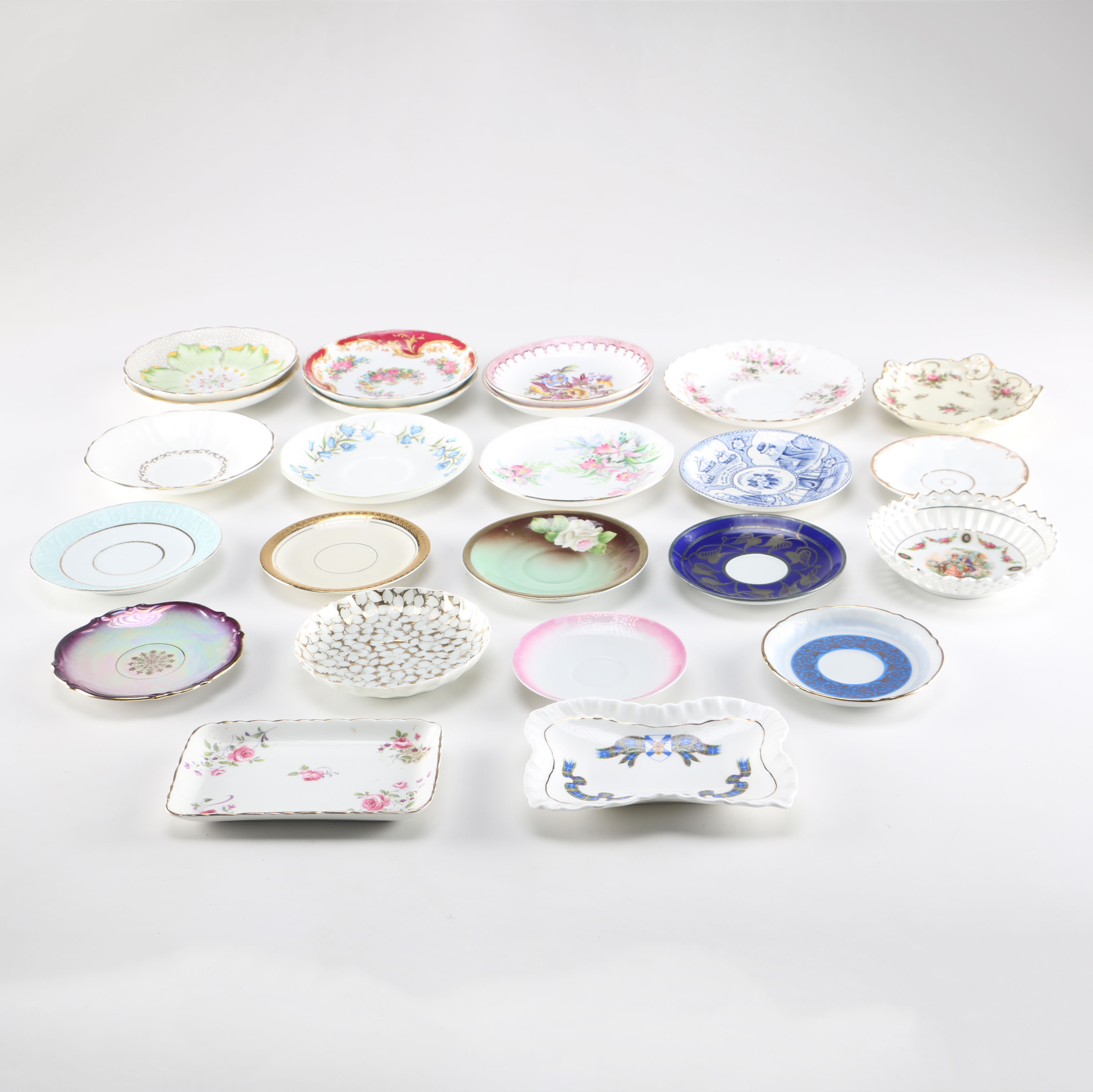 Collection of China Saucers and Trays