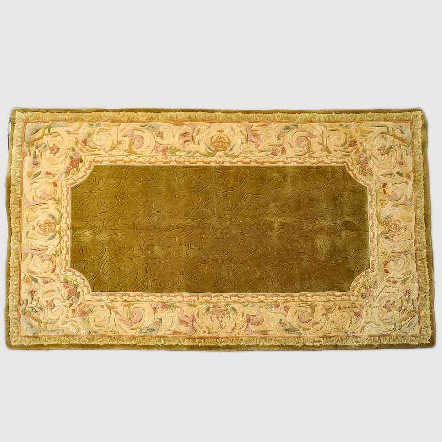 Aubusson-Style Area Rug with Carved Detail