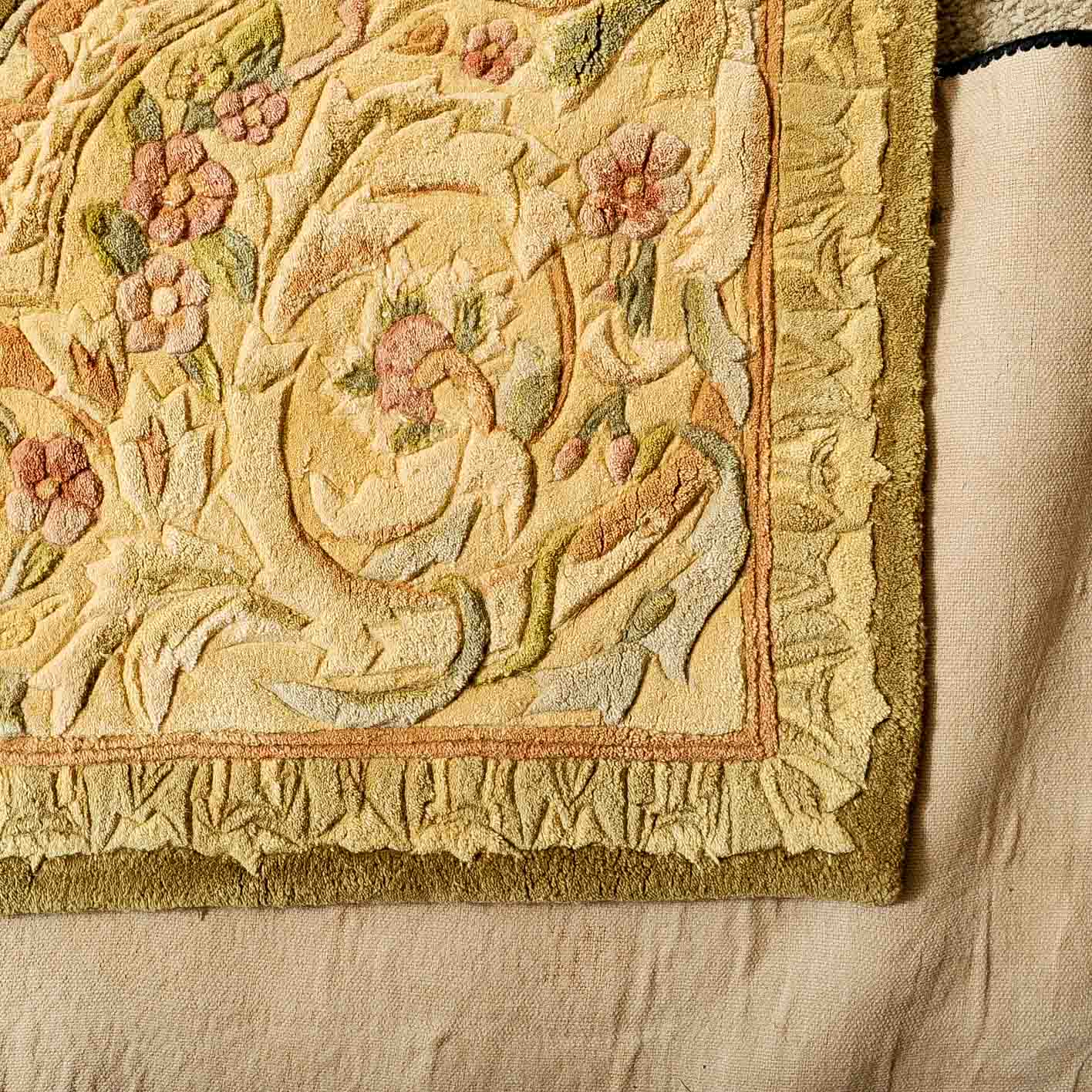 Aubusson-Style Area Rug with Carved Detail