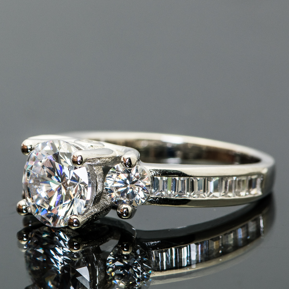 Sterling Silver and Cubic Zirconia Ring