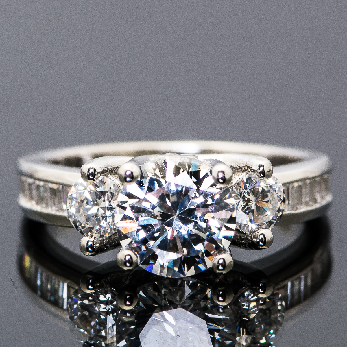 Sterling Silver and Cubic Zirconia Ring