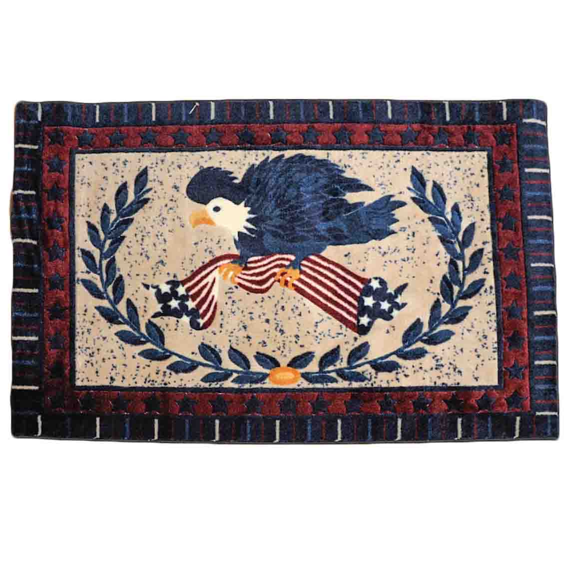 Patriotic Rug with Eagle