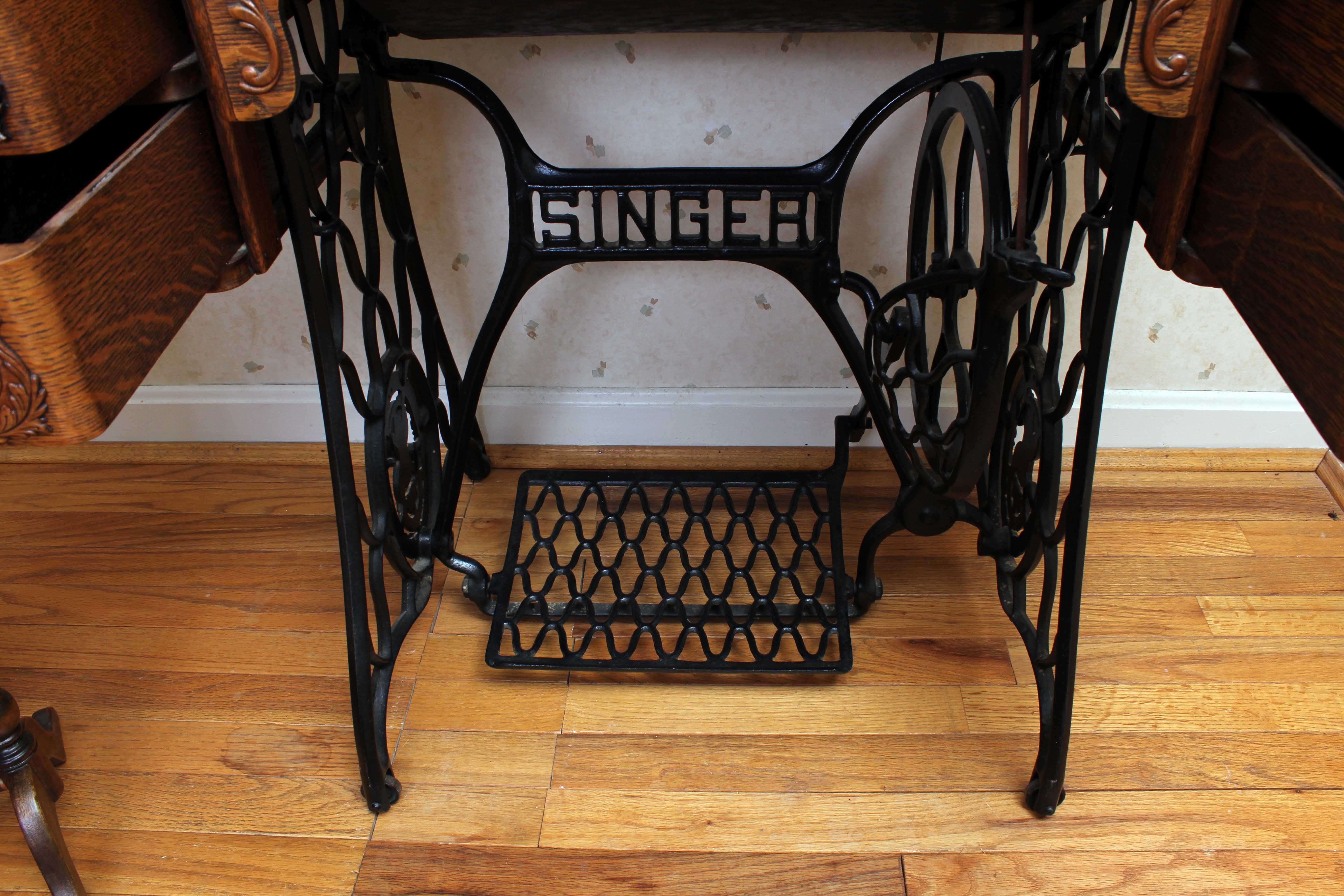 1891 Singer Treadle Sewing Machine Sphinx Design