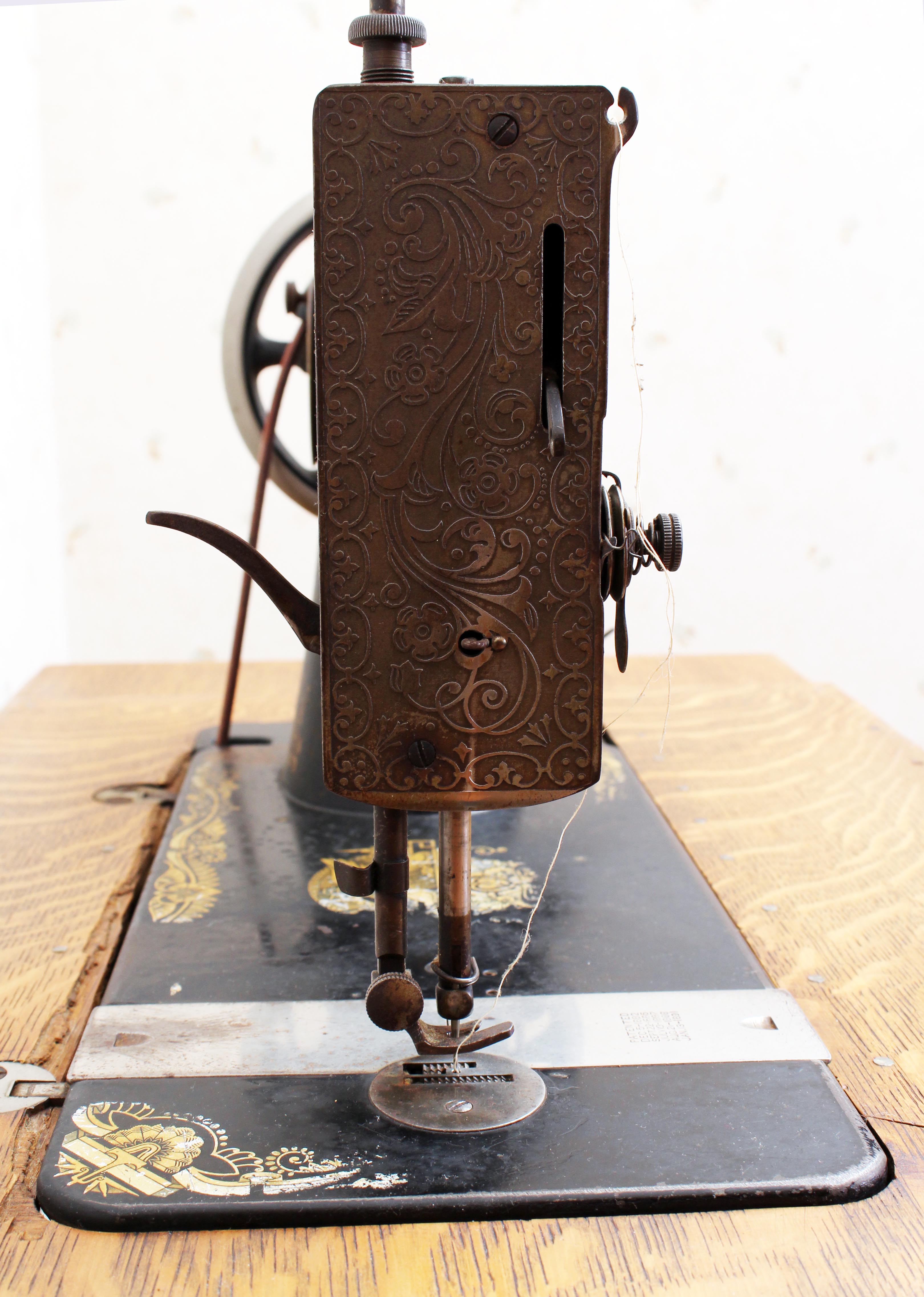1891 Singer Treadle Sewing Machine Sphinx Design