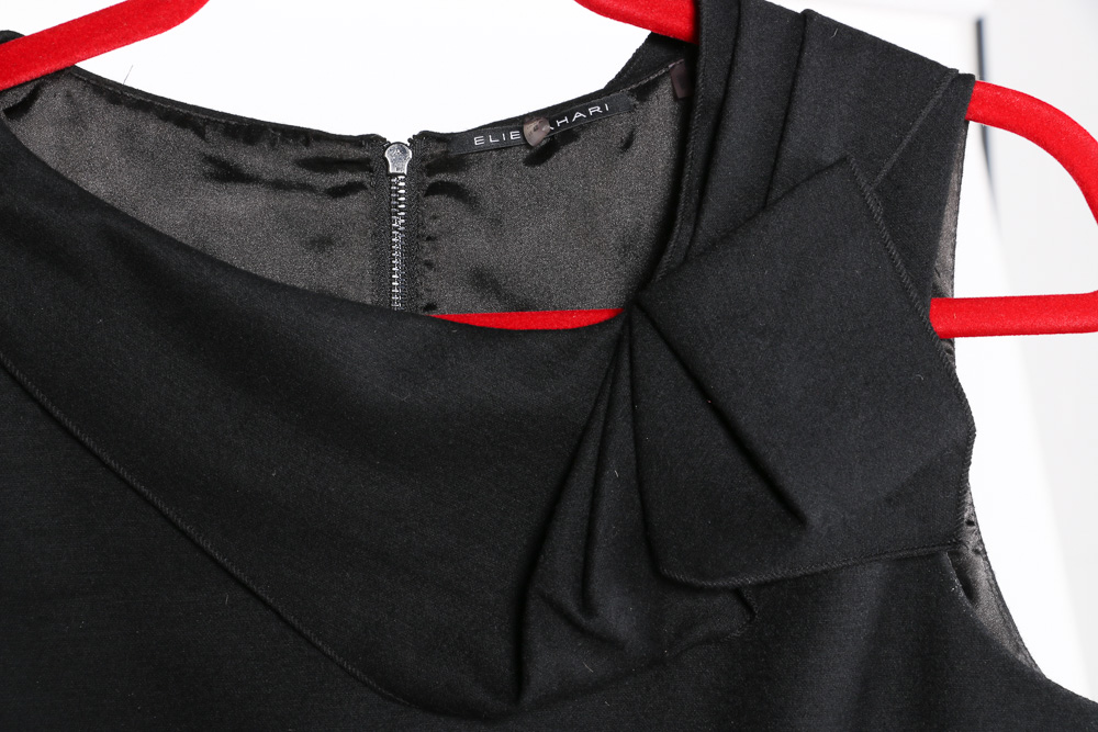 Elie Tahari Black Ribbon Dress